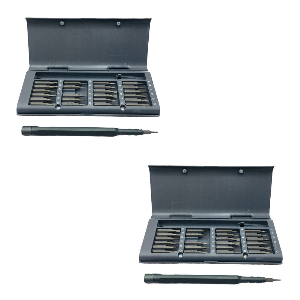 US 1-2 Set of 25-In-1 Precision Screwdriver Kit Aluminum Bit Repair Phones Fix