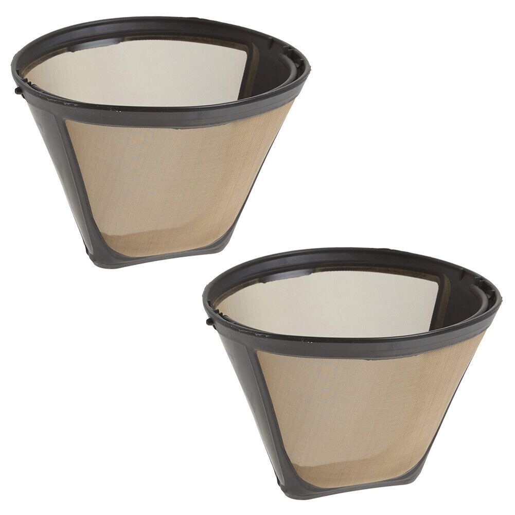 US 2-4 Pack Reusable #4 Cone Style Coffee Filter for Cuisinart, Black & Decker