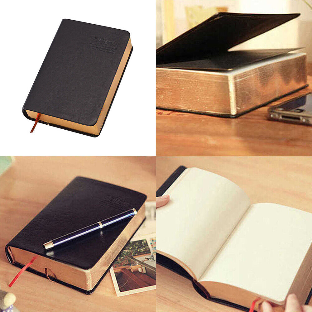 US 1-2 Pack Vintage Diary Notepad Thick Blank Paper Leather Notebook Sketchbook