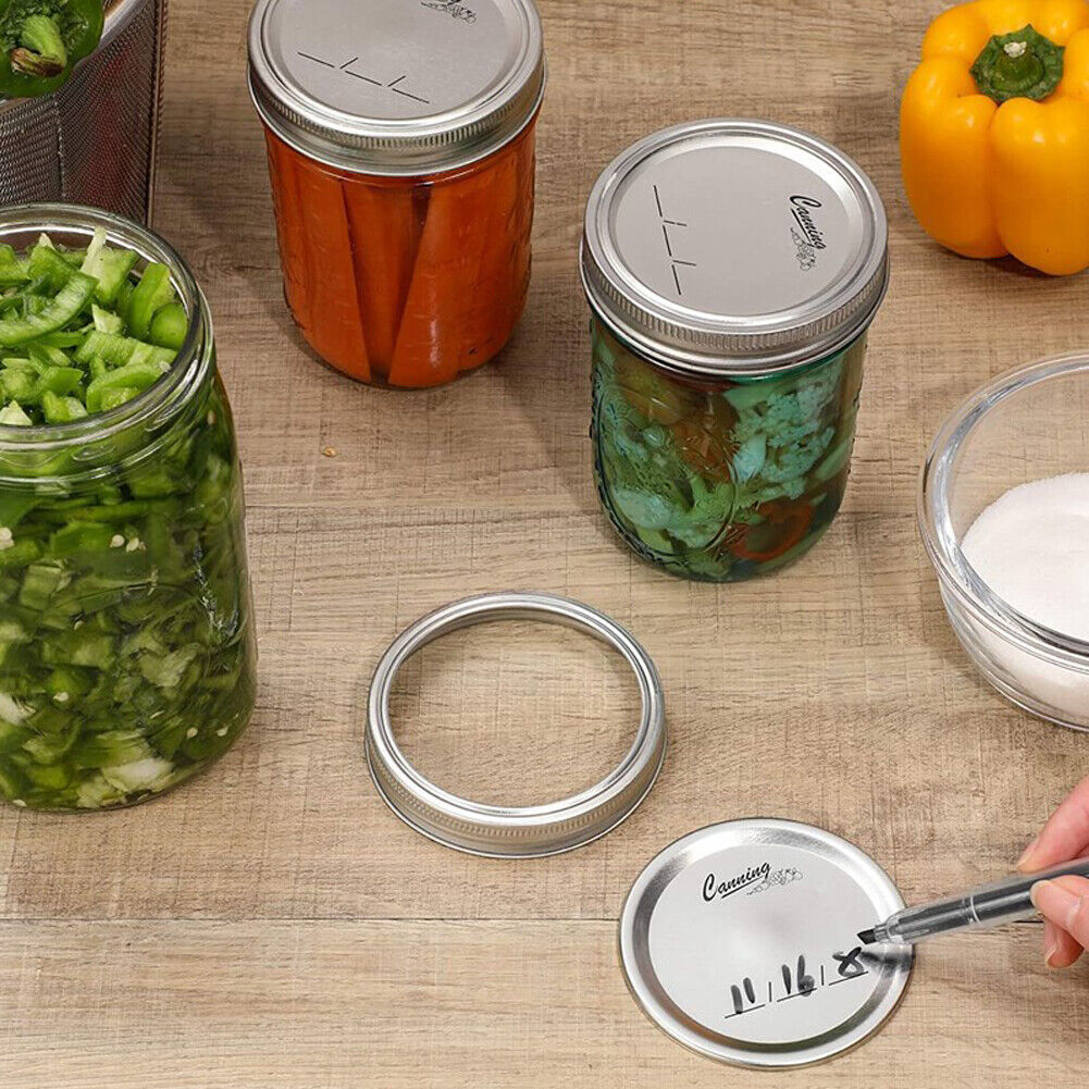 US 50-100 Wide Mouth Canning Lids Mason Ball Kerr Jar Leak Proof Metal Seal Caps