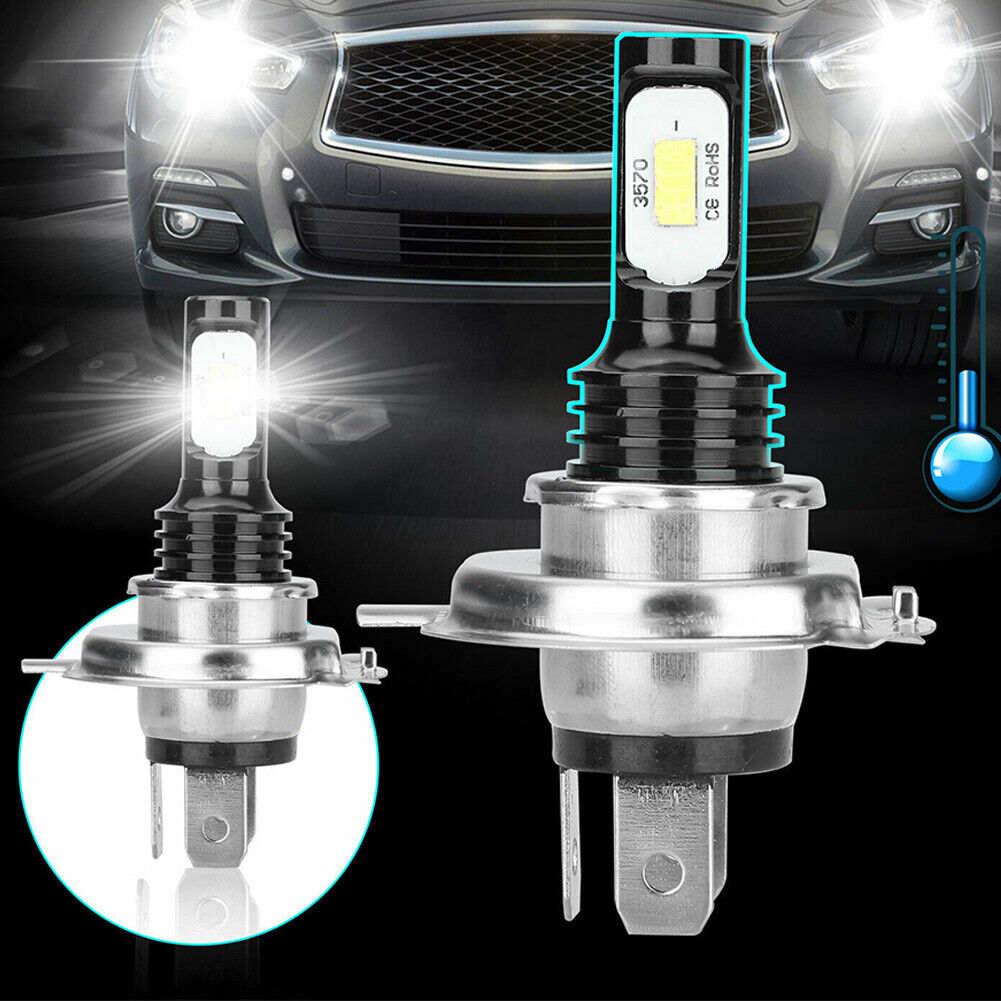 US 4-8 Pcs H4 LED Headlight Bulbs Cool Super Bright Wider Vision strong Beam Kit