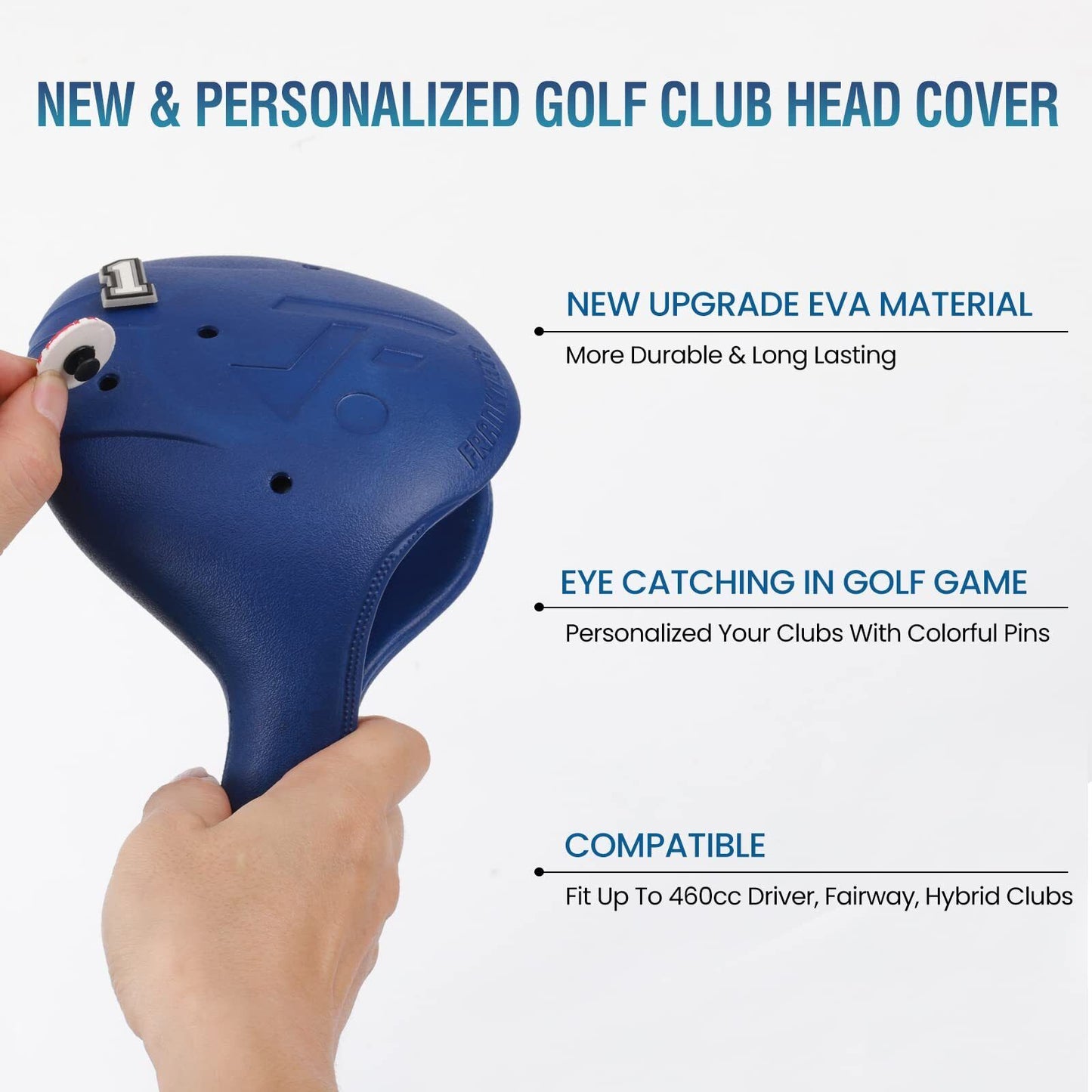 Golf Club Covers,4pcs or 1pc Golf Head Covers Fit All Right-Handed Golf Clubs