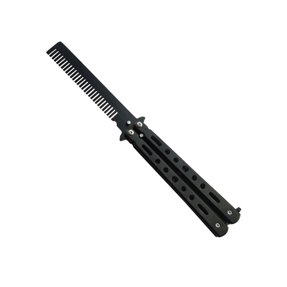 US 1-2 Pack Butterfly knife Practice Martial Swords Steel Metal Folding Training