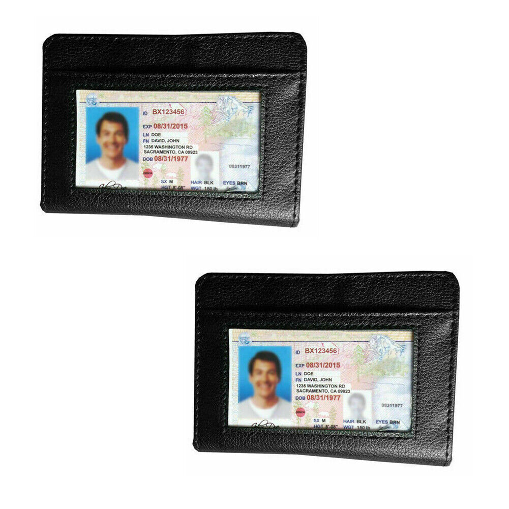 US 1-2 Pack Lock Slim Secure Men Women Blocking Money Credit Card Holder Wallets