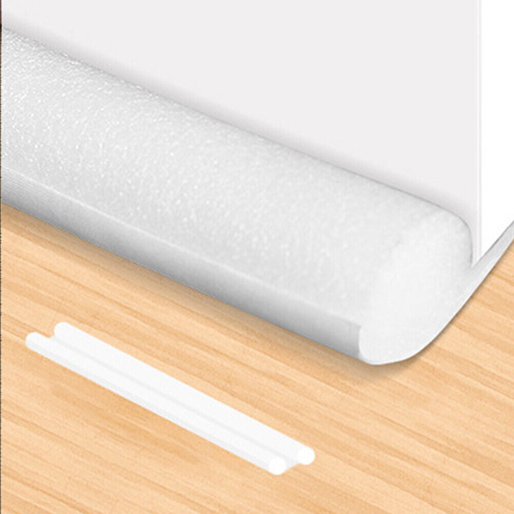 US 1-2 Pc Under Door Bottom Seal Strip Stopper Adjustable Twin Door Soundproof