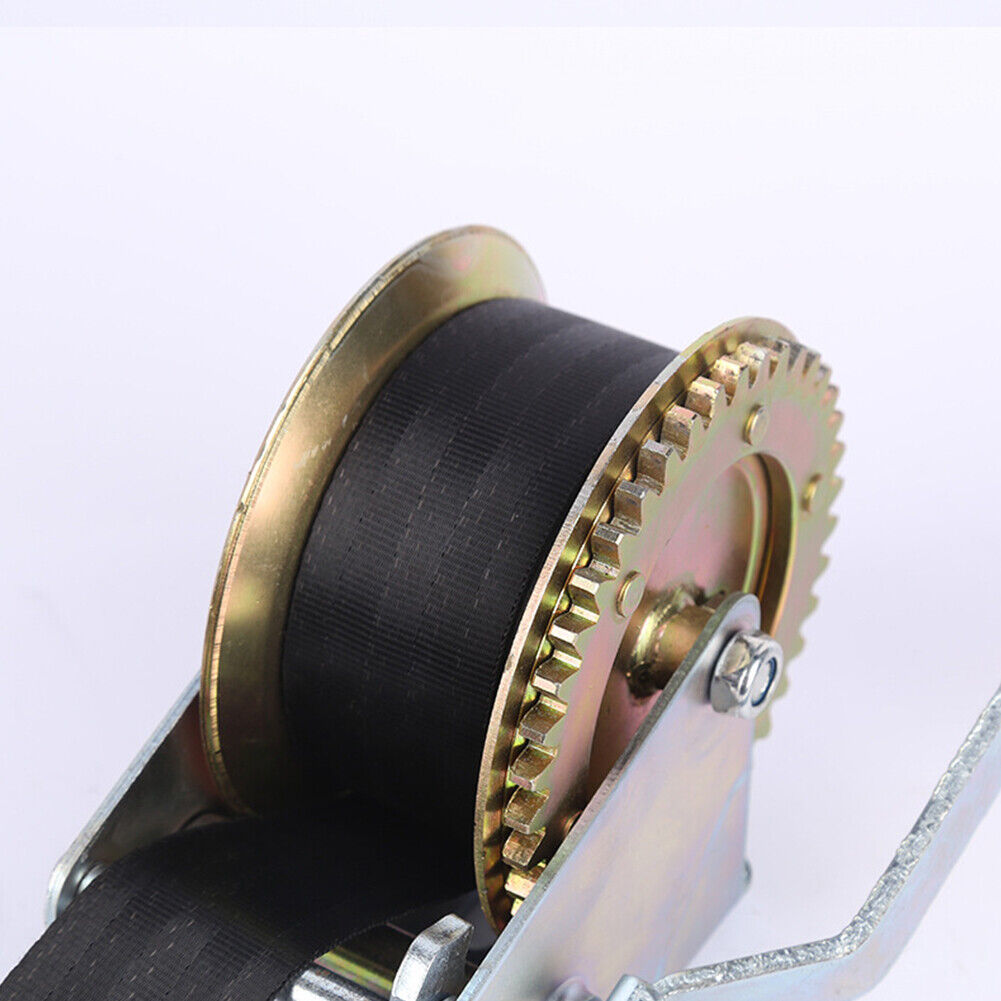 US Hand Gear Winch Crank Strap ATV Boat Trailer Heavy Duty w/19.68Ft Strap 600lb