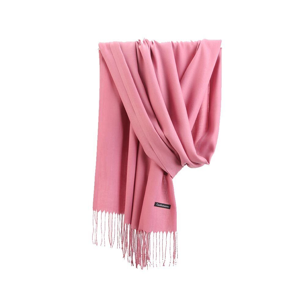 US Oversize Cashmere Scotland Wool Shawl Wrap Solid Blanket Scarf 78.7x27.5''