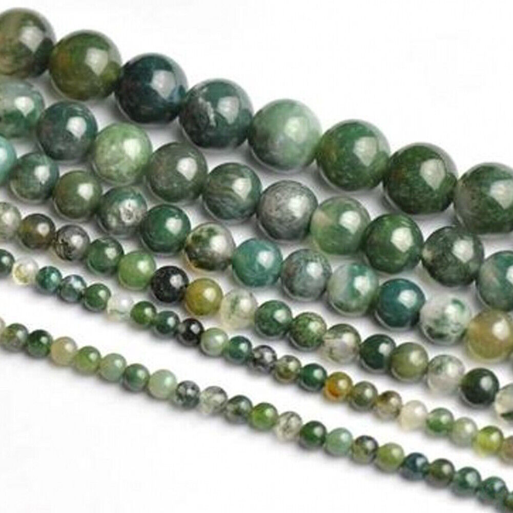 US 6/8/10mm Natural Stone Rhyolite Jasper Beads Round Spacer Beads Jewelry DIY