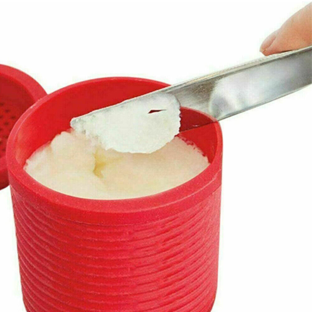 US 2-4 Pig Bacon Grease Container Silicone Bin Oil Mesh Strainer Holder Storage