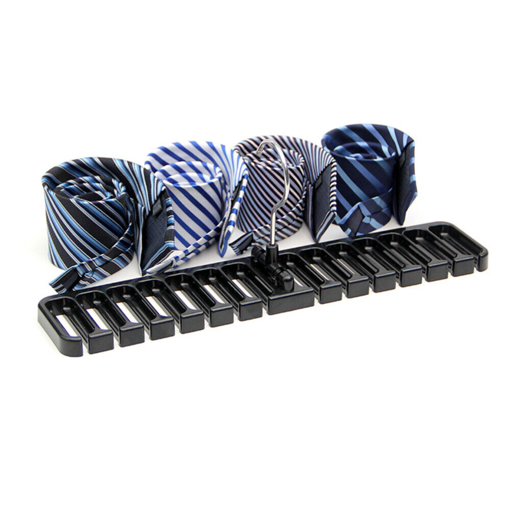 US 2-4 Pack Tie Belt Organizer Storage Rack Rotating Ties Scarf Hanger Holder