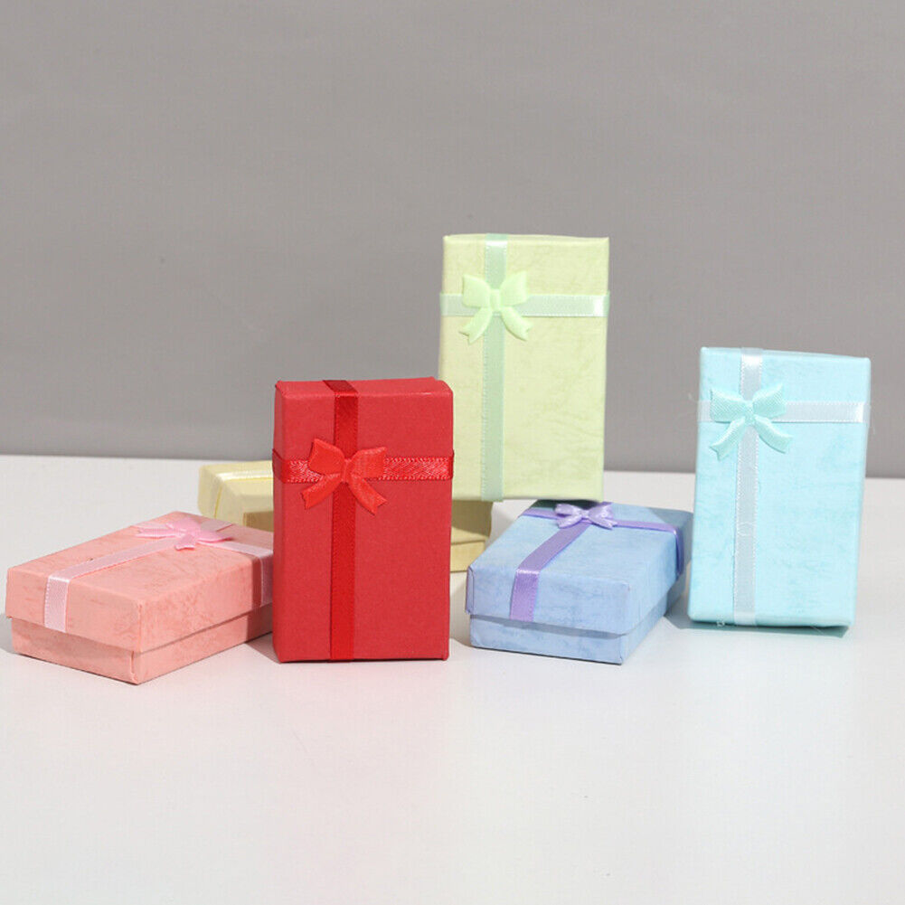 US 24-48Pack Jewelry Boxes Necklace Earrings Ring Gift Cardboard Bulk, 6 Colors