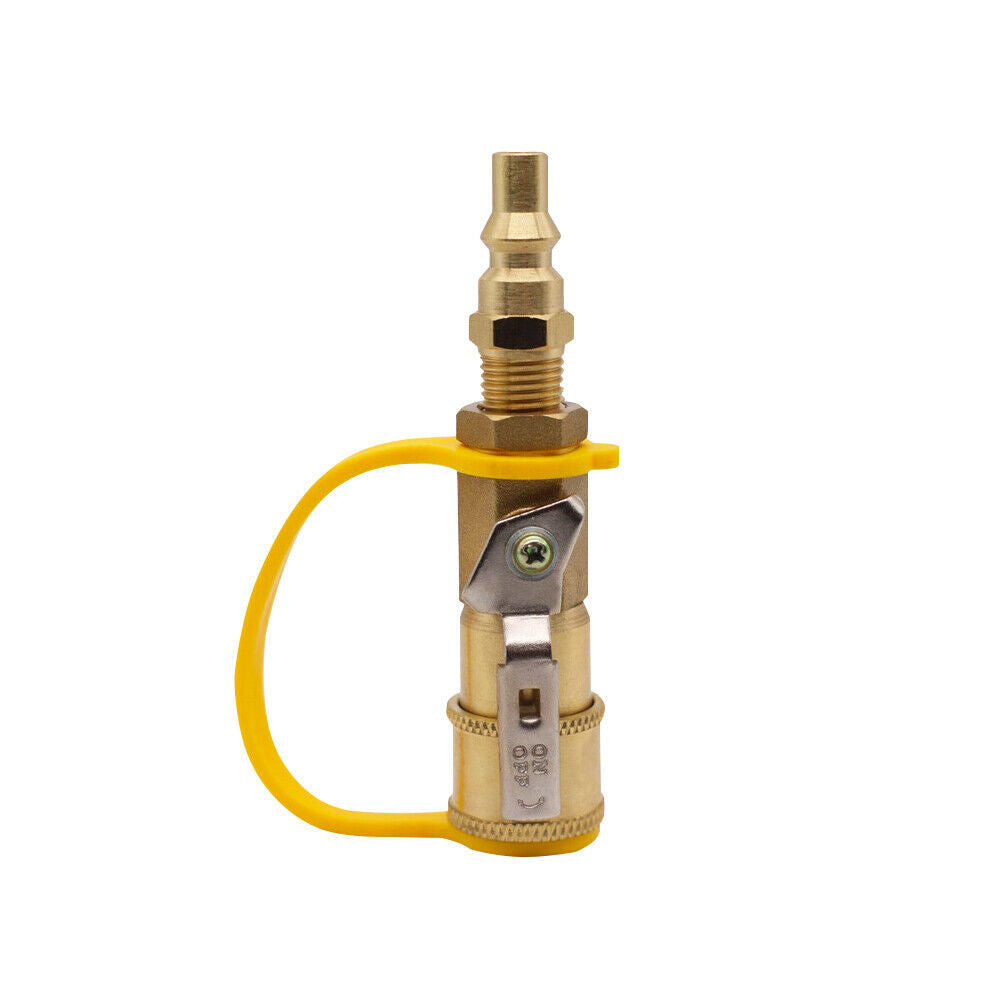 US 2 Pc 1/4" Quick Connect Propane Hose Adapter for RV to Grill Brass Pipe
