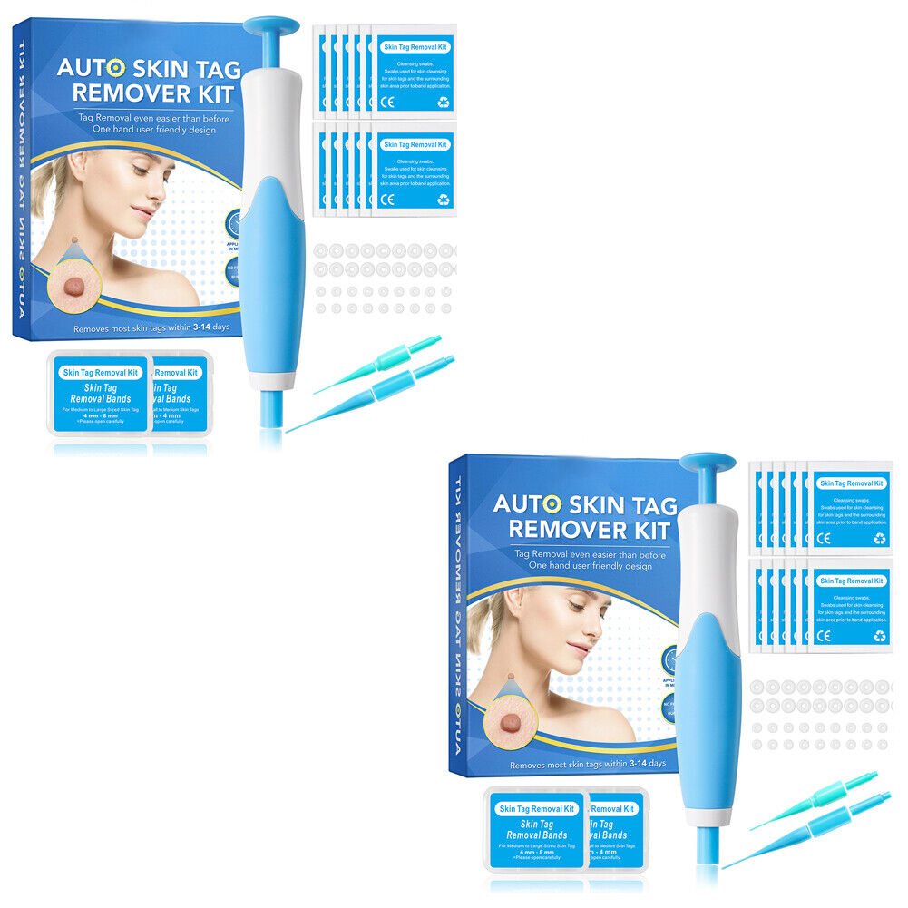 US 1-2 Pcs Auto Micro Skin Tag Remover Device Kit Safe Painless Removal Set Tool