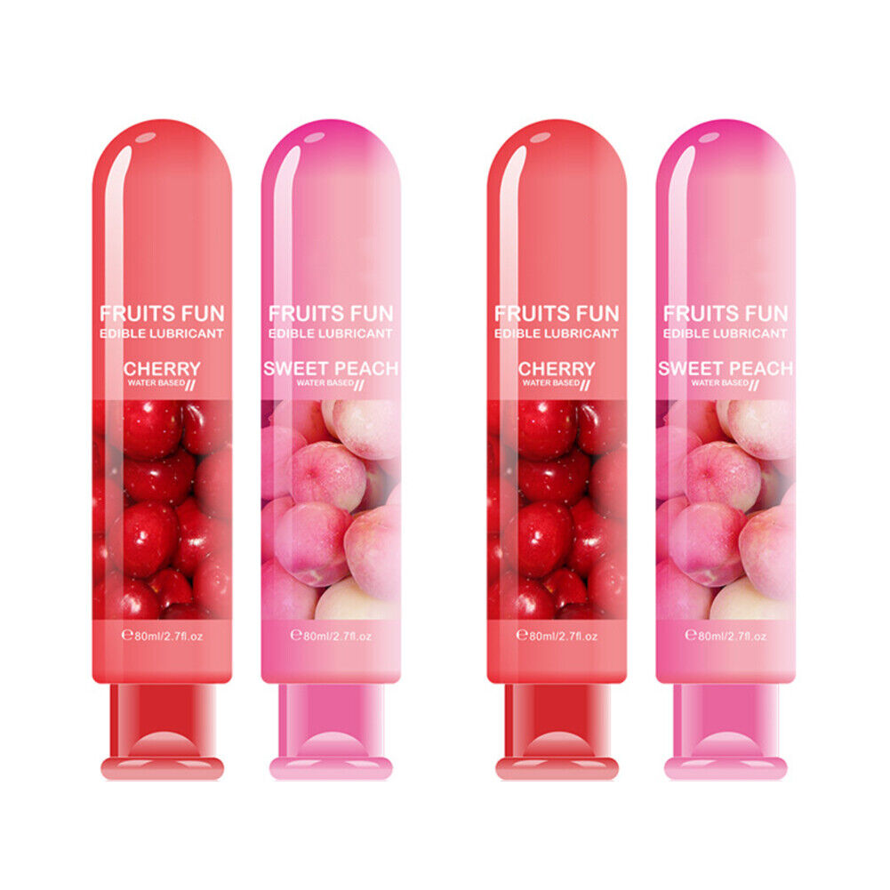 US 2 Pcs Edible Fruit Flavor Lubricant Sex Lube Water Based Lube Couple Oral Sex