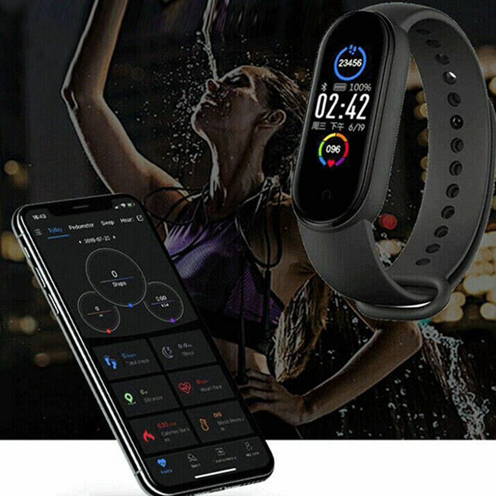 US 2-4 Pack Smart Band Watch Activity Fitness Wristband Blood Pressure Heartrate