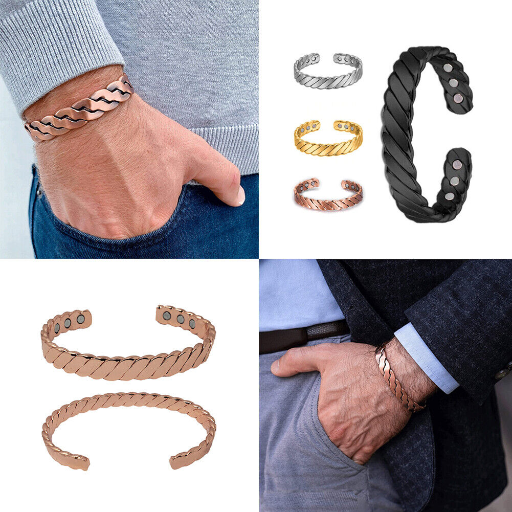 US 2-4 Pack Magnetic Therapy Relief Arthritis Pain Carpal Tunnel Adjustable Fine