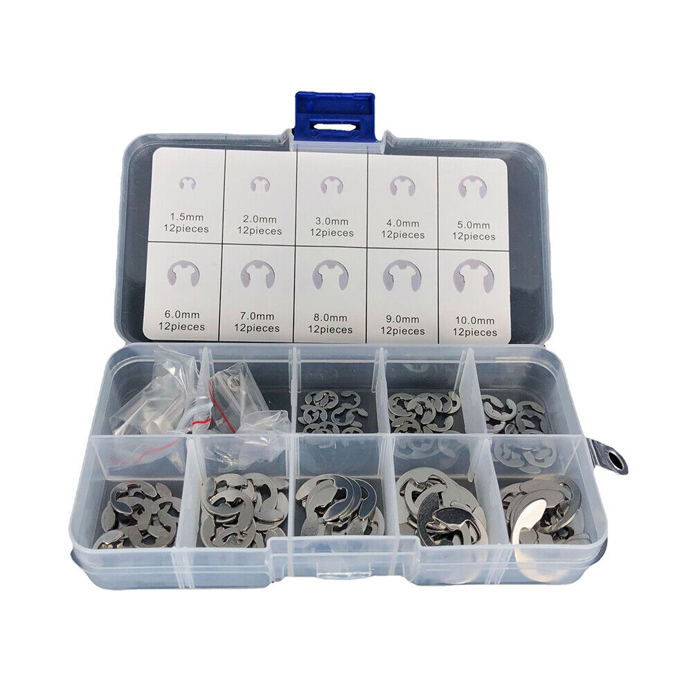 US 120 E Clips C CIRCLIPS Stainless Steel Kit Retaining Ring Assorted 1.5 - 10mm