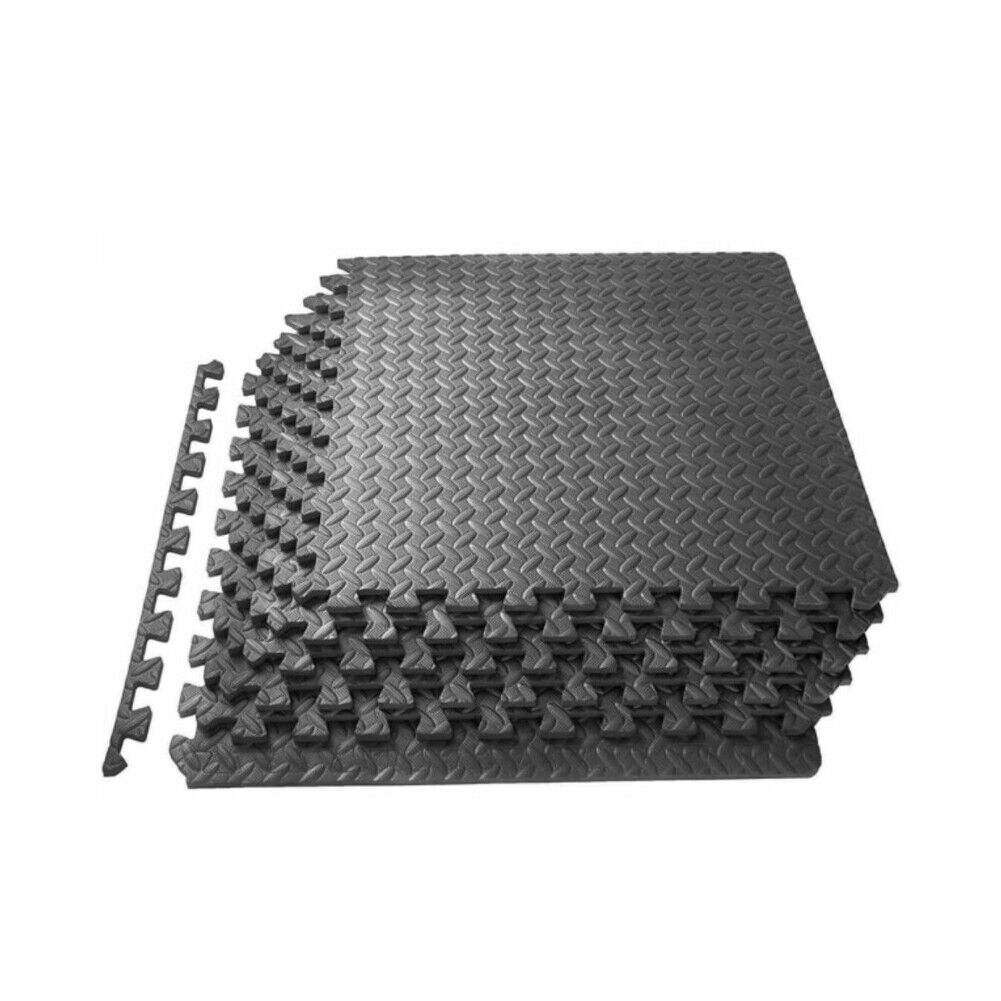 US 10 Pack EVA Foam Exercise Floor Mat Gym Flooring Fitness Yoga Workout 24"x24"