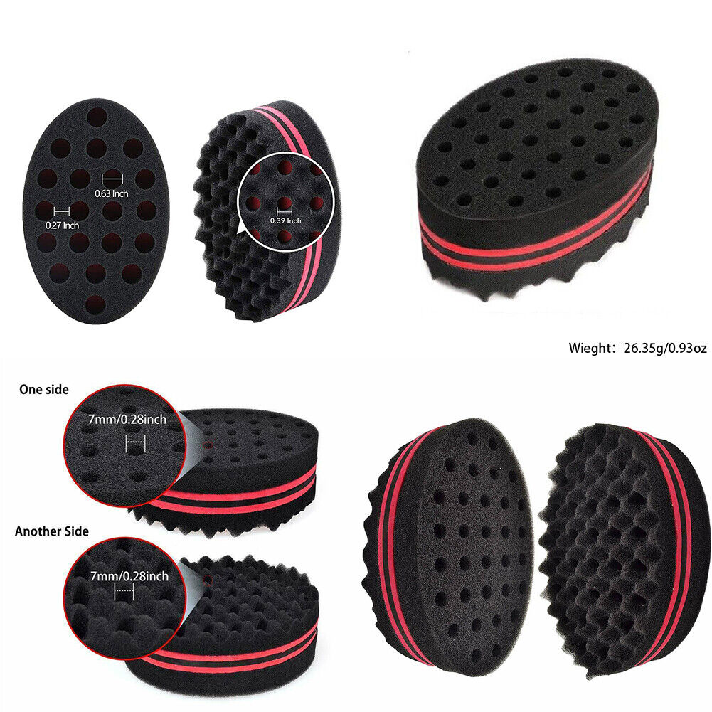 US 3-6 Pc Hair Sponge Magic Barber Twist Curl Brush Dread Locking Afro Coil Comb