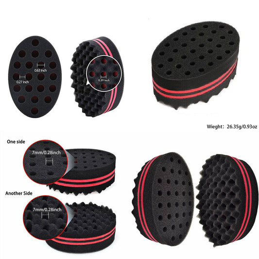 US 3-6 Pc Hair Sponge Magic Barber Twist Curl Brush Dread Locking Afro Coil Comb