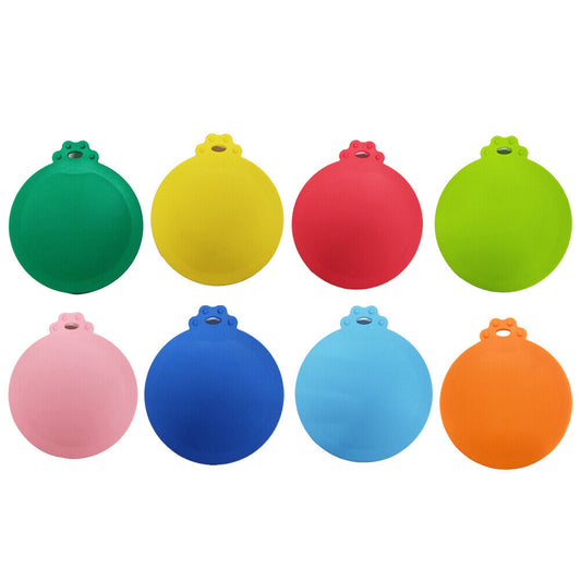 US 8-16 Pcs Pet Food Can Cover Silicone Reusable Cap Lids for Dog and Cat Food