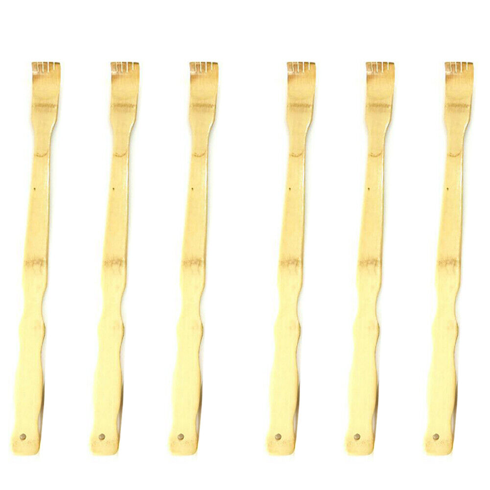 US 3-6 Pack Bamboo Wood Back Scratcher Self-Massager Good Practical Novel Gifts