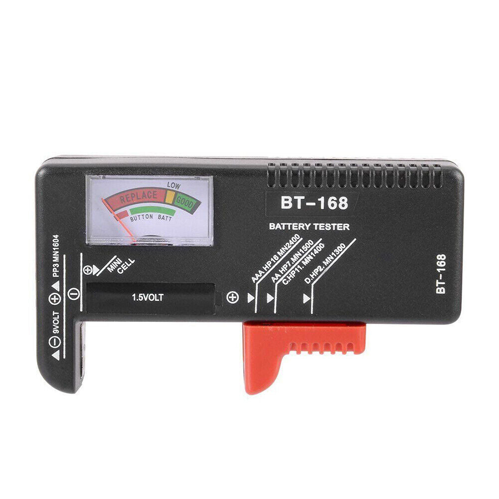 US 2-4 Pack AA AAA C D 9V Battery Universal Volt Tester Checker Button Cell
