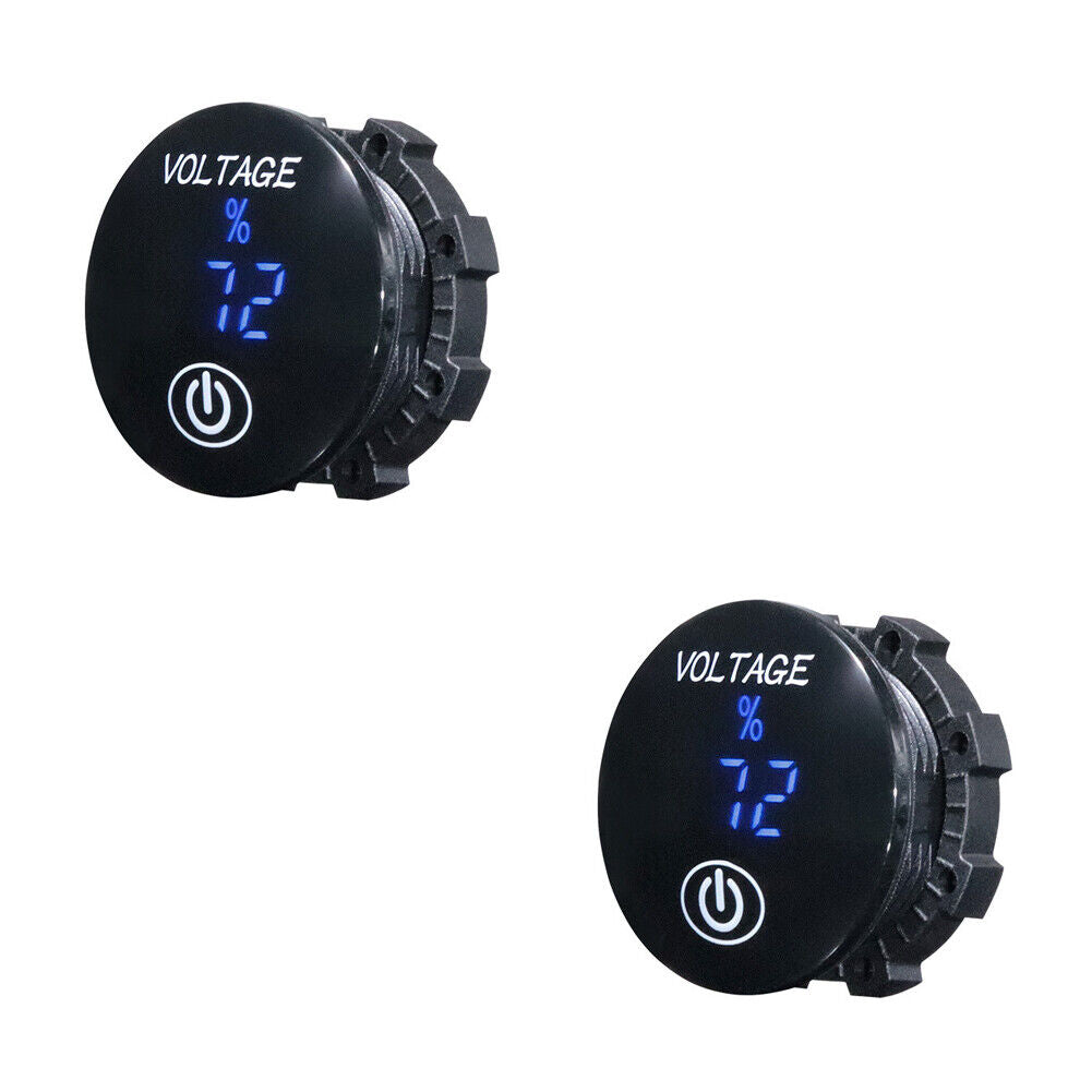 US 2-4 Pcs DC 12V-24V Car Motorcycle LED Digital Voltage Meter Display Voltmeter