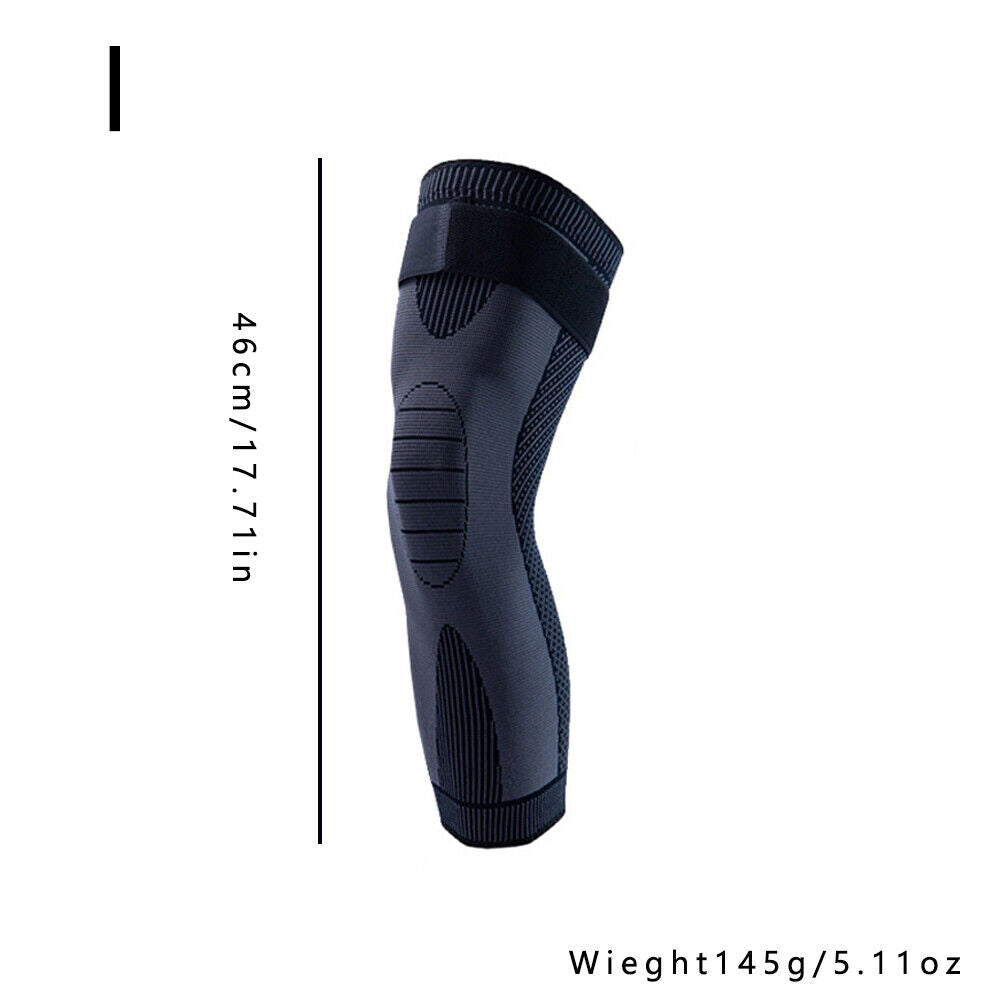 US 1-2 Pcs Full Leg Compression Sleeves Long Knee Braces Support Protector Sport
