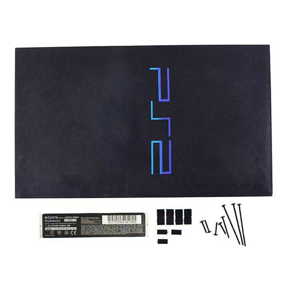 US PlayStation 2 PS2 fat SCPH-39001 Replacement System Top Shell Black Plastic