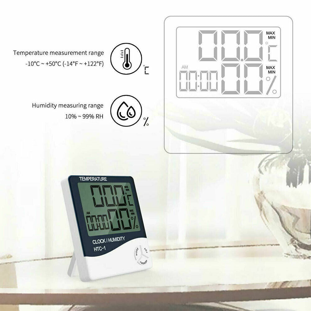 US 2-4 Pcs Digital LCD Thermometer Hygrometer Indoor Humidity Temperature Meter