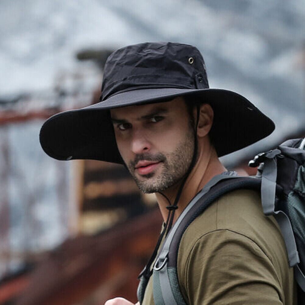 US 1-2 Pc Military Sun Block Outdoor Safari Cap Boonie Fishing Hiking Bucket Hat