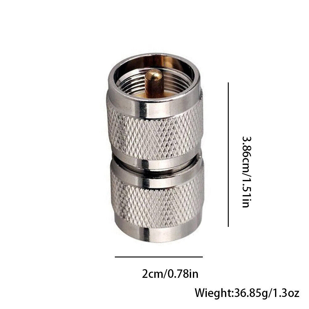 US 1-2 Pack PL259 Male Plug to UHF Male PL-259 RF Coaxial Adapter Connector