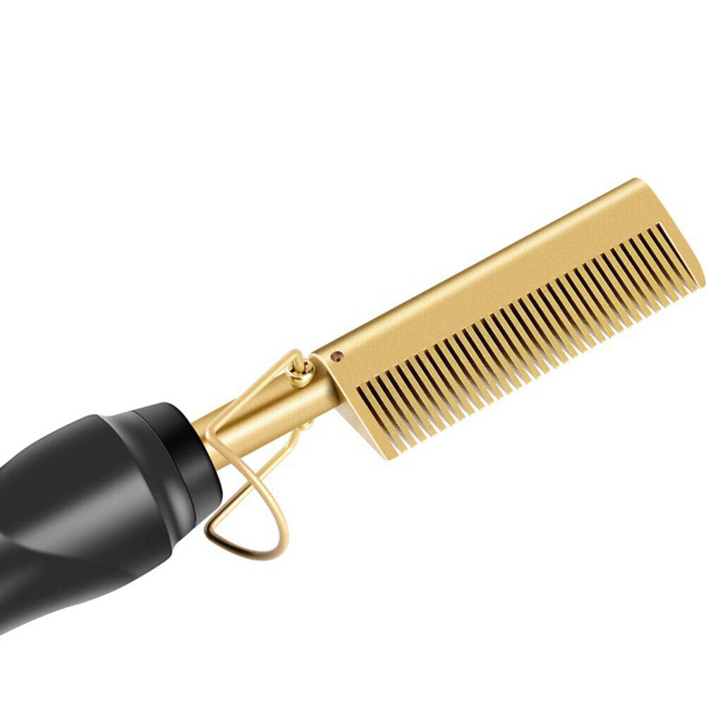 US 1-2 Pack Hair Straightener Electric Heating Portable Travel Anti-Scald Beard