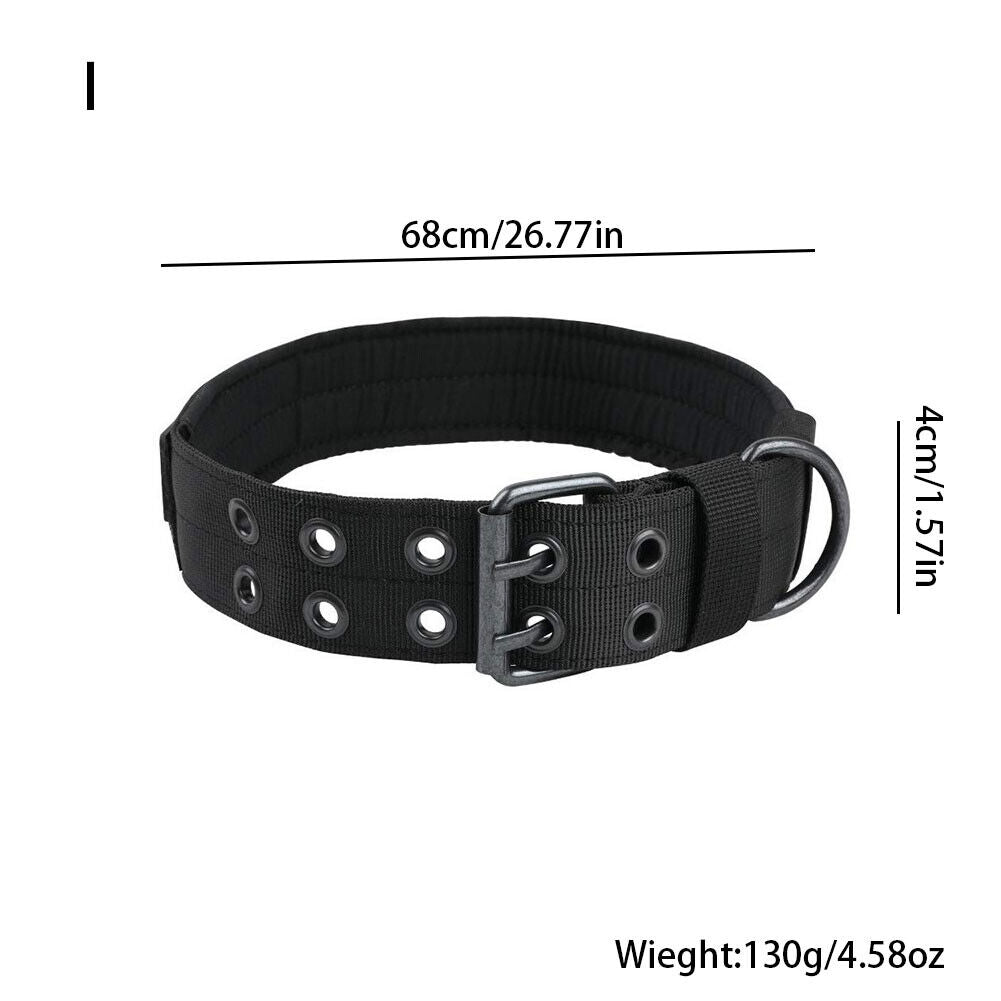 US Tactical heavy duty Nylon large Dog Collar collar K9 Military Metal Buckle