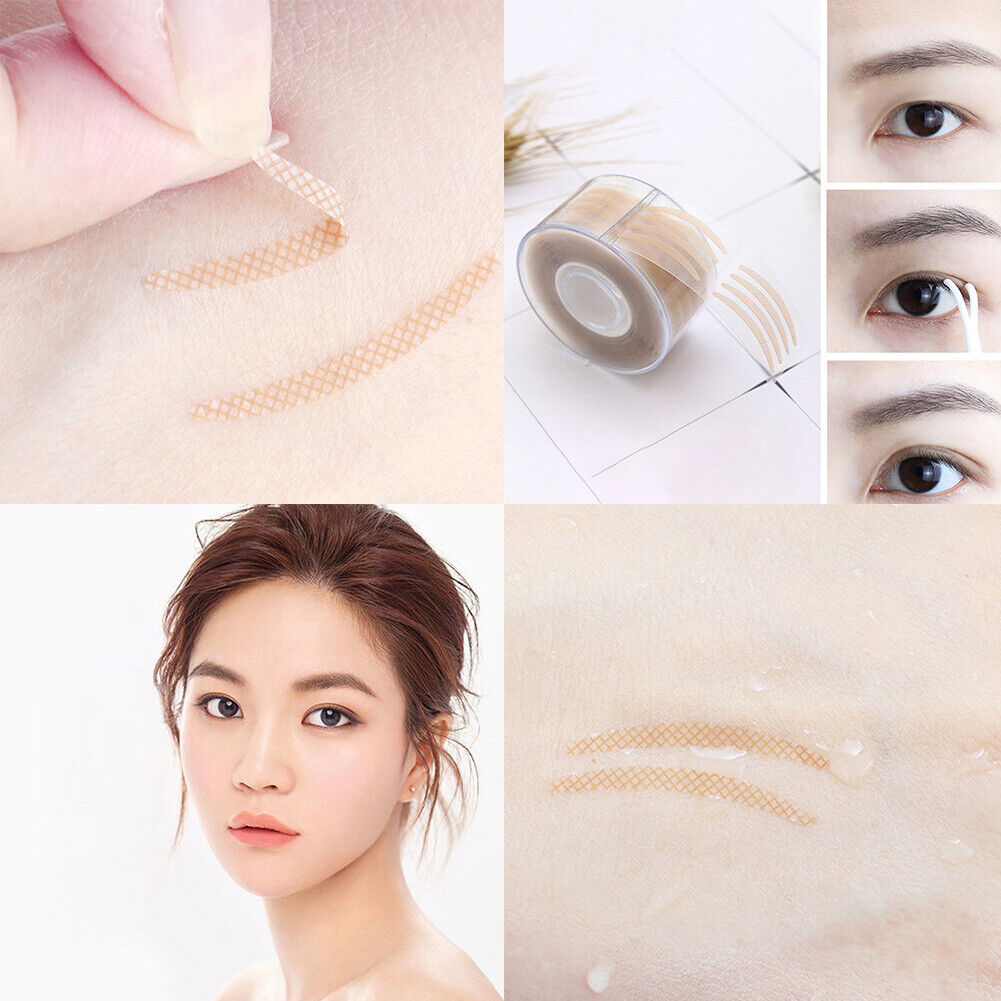 US 1200-2400 Pairs Clear Double Eyelid Sticker Tape Narrow Transparent Natural