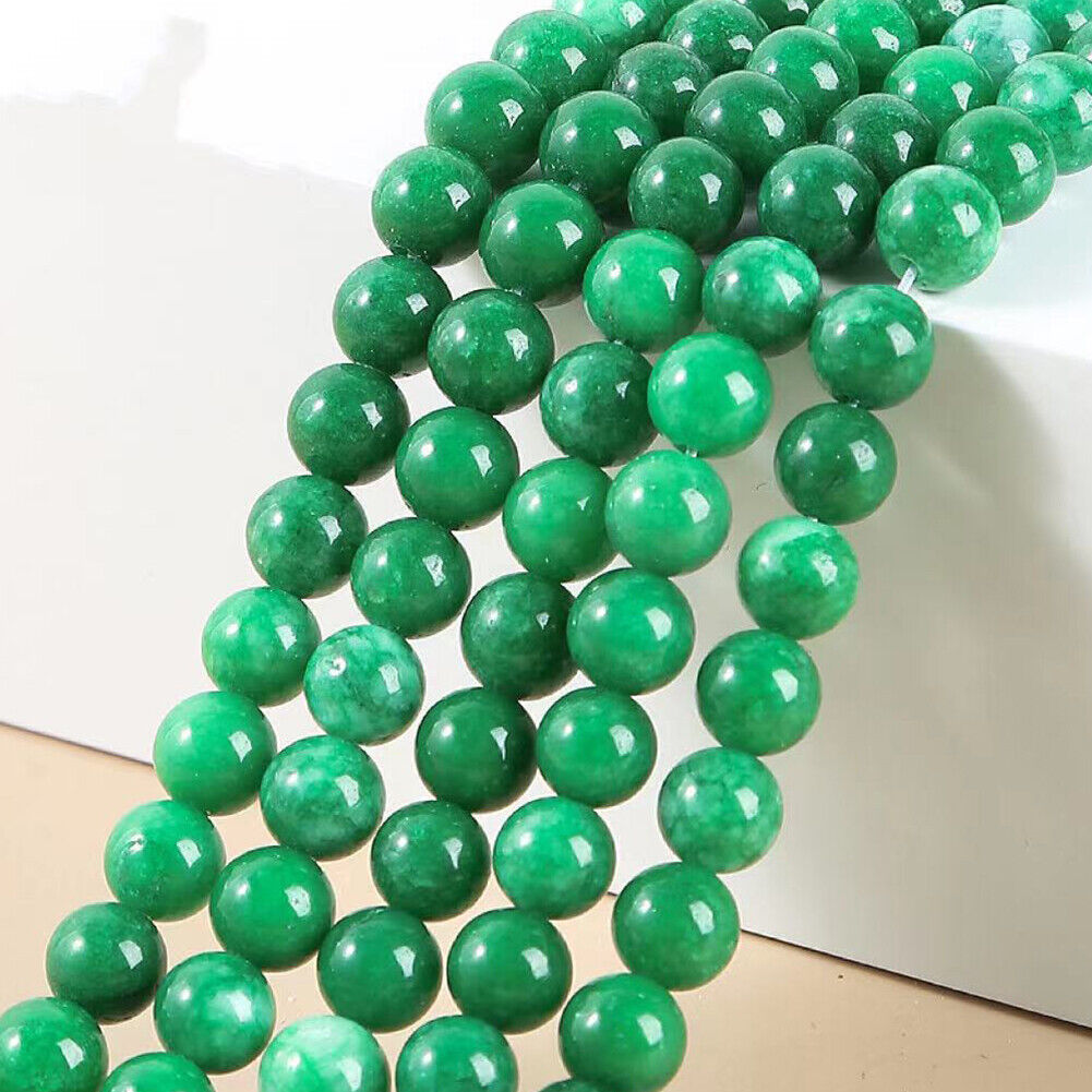 US 6/8/10/12mm Green Malachite Beads Round Loose Spacer Stone Jewelry Making DIY