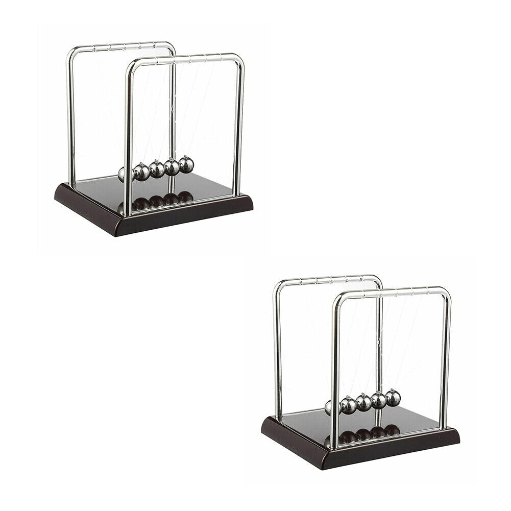 US 1-2 Pack Finetons Cradle Pendulum Motion Desk Swinging Kinetic Balls 7 x 6 In