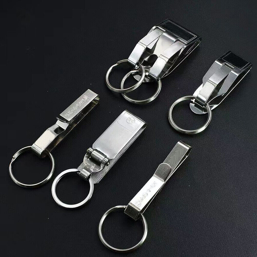 US 1-2 Pack Titanium Carabiner Key Chain Ring Belt Quick Release Detachable Clip
