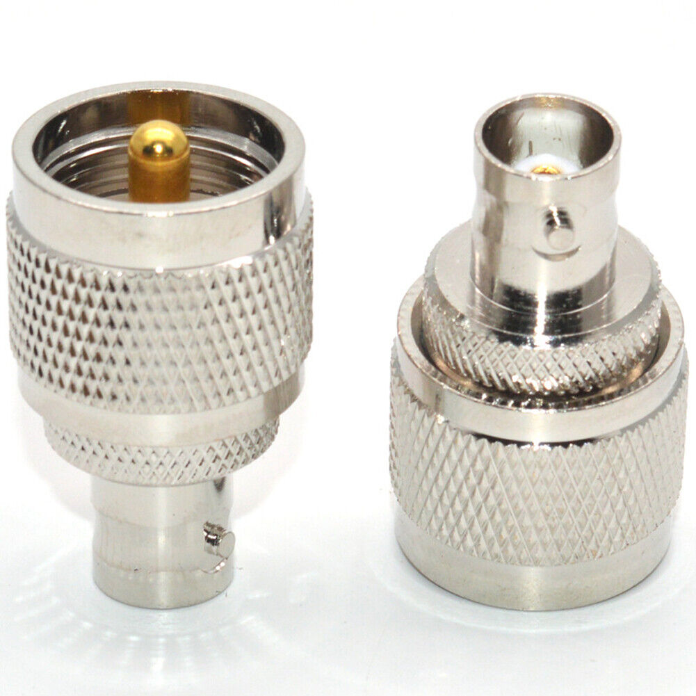 US 2-4 Pack BNC Female to UHF Male PL-259 Coaxia Cable RF Adapter Connector