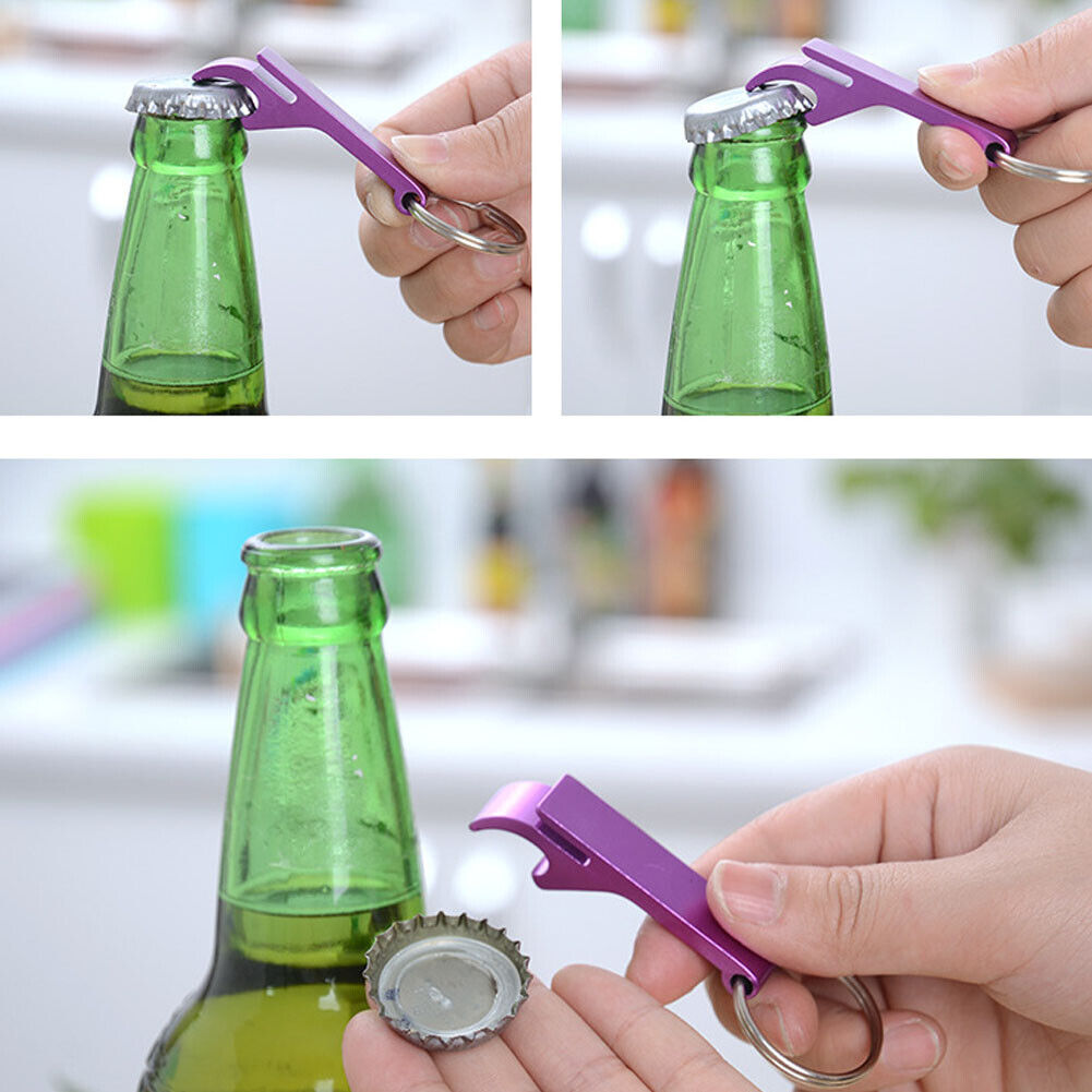 US 30-60 Pc Beer Bottle Opener Tools Key chain Metal Bar Claw Beverage Key Rings
