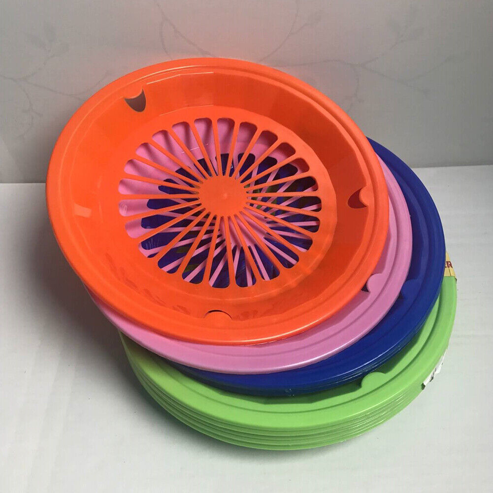 US 20-40 Pack Plastic Paper Plate Holders, Picnic Supplies, 4 Colors 10 Inches