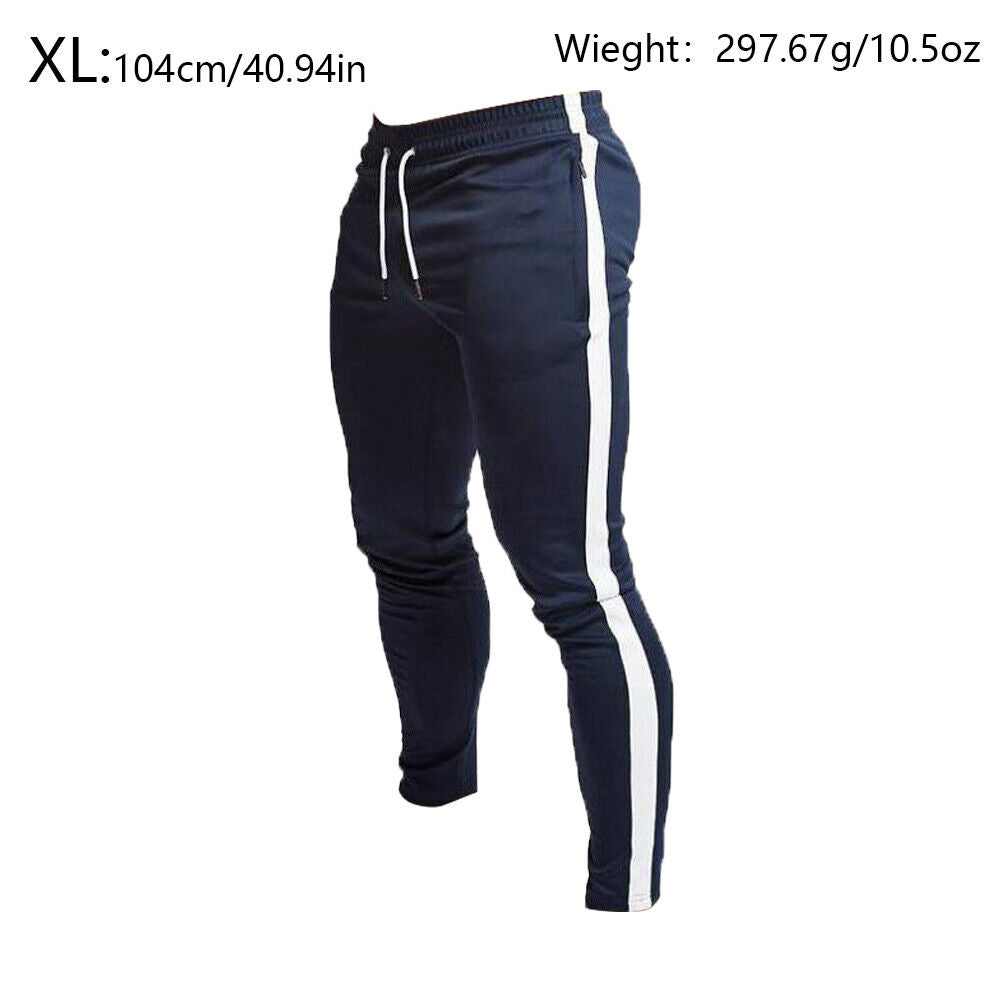 US MEN'S JOGGERS CASUAL SWEATPANTS FLEECE PANTS LIGHT WEIGHT POCKETS  Athletic