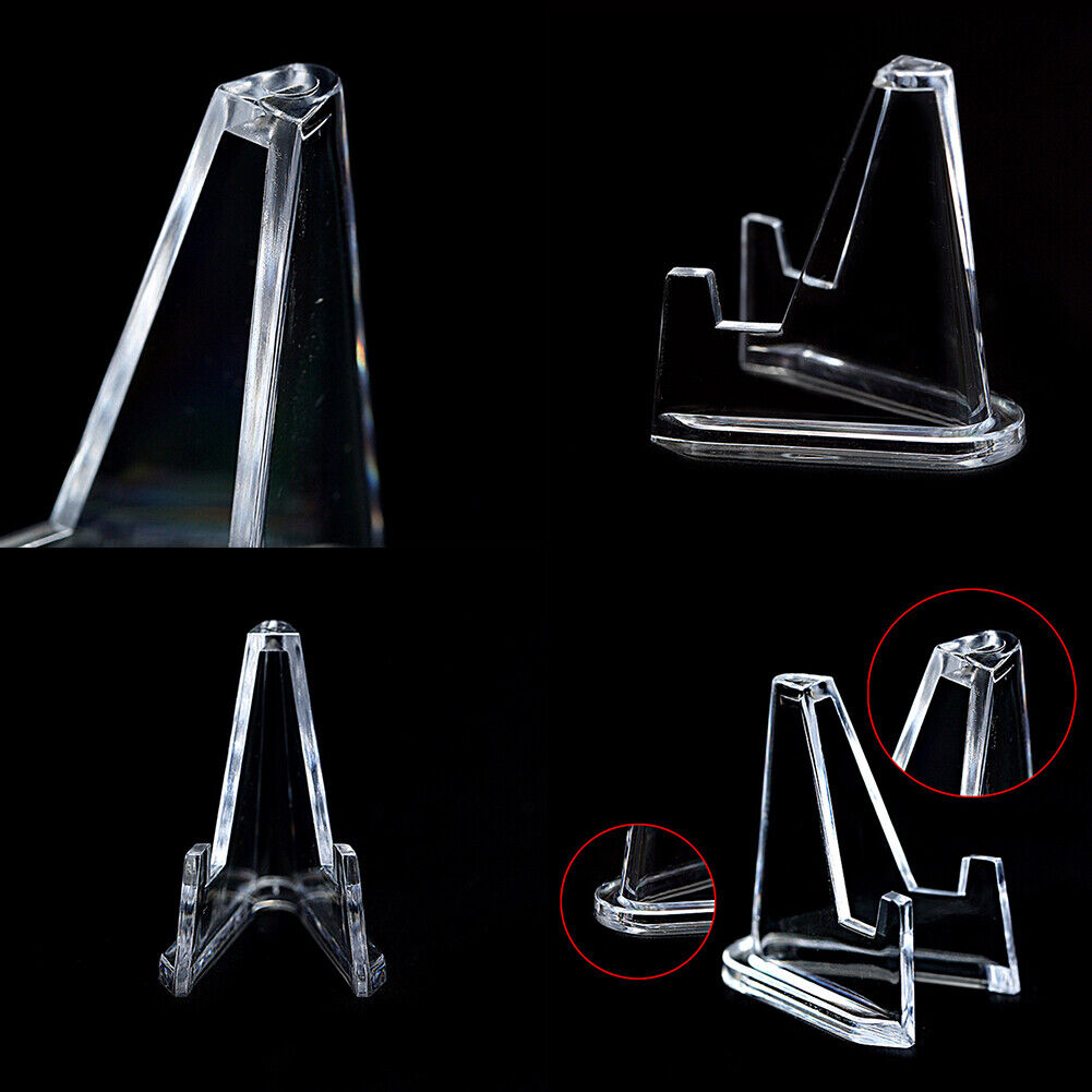 US 20-40 Pack STANDS EASEL for Coin Small Knives Challenge Holders CLEAR ACRYLIC