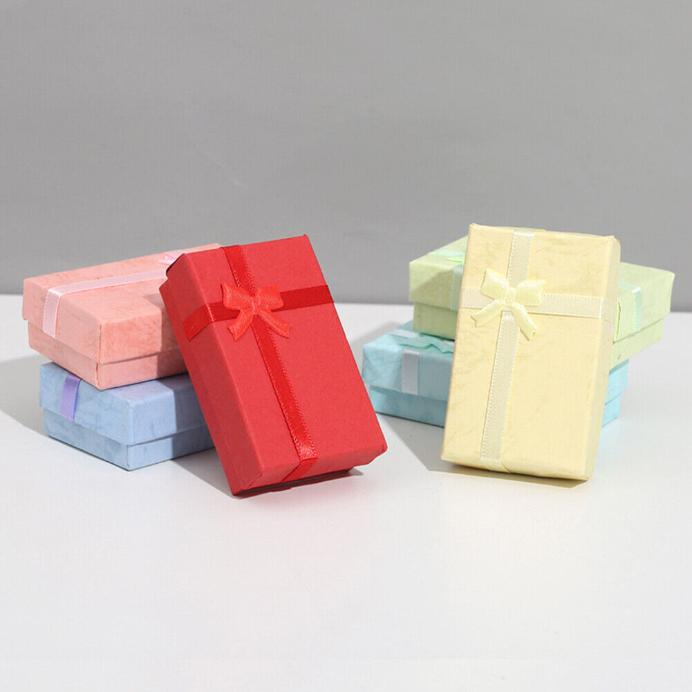 US 24-48Pack Jewelry Boxes Necklace Earrings Ring Gift Cardboard Bulk, 6 Colors