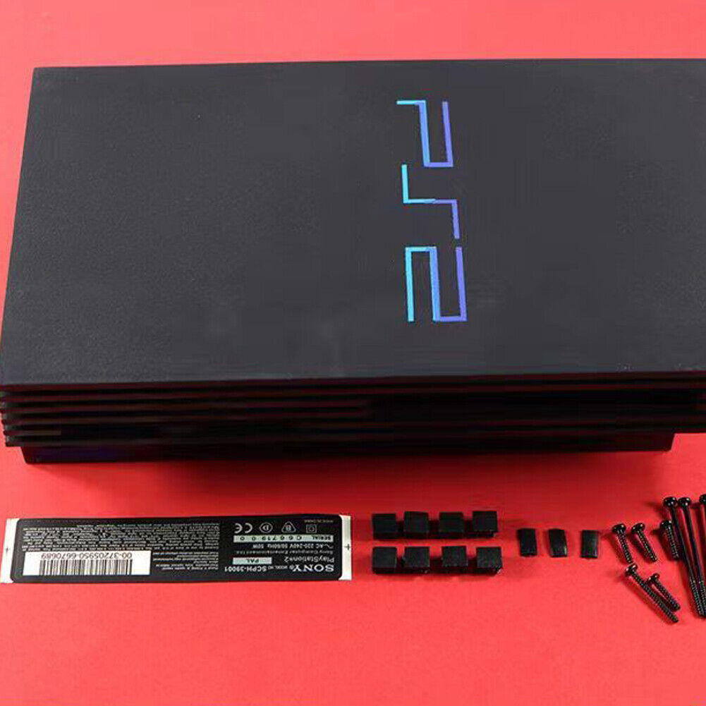 US PlayStation 2 PS2 fat SCPH-39001 Replacement System Top Shell Black Plastic