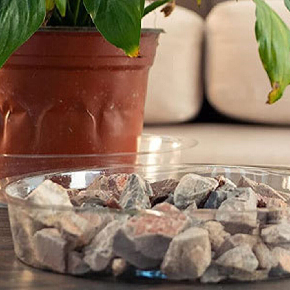 US 20-40 Pack 12"Plant Pot Plant Saucer Clear Plastic Drip Trays Plate Dish Bulk