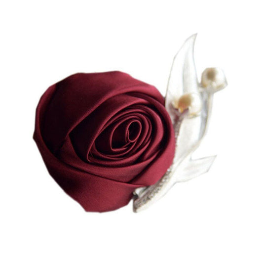 Boutonniere Bridegroom Groom Men's Boutonniere Boutineer with Pin for Wedding