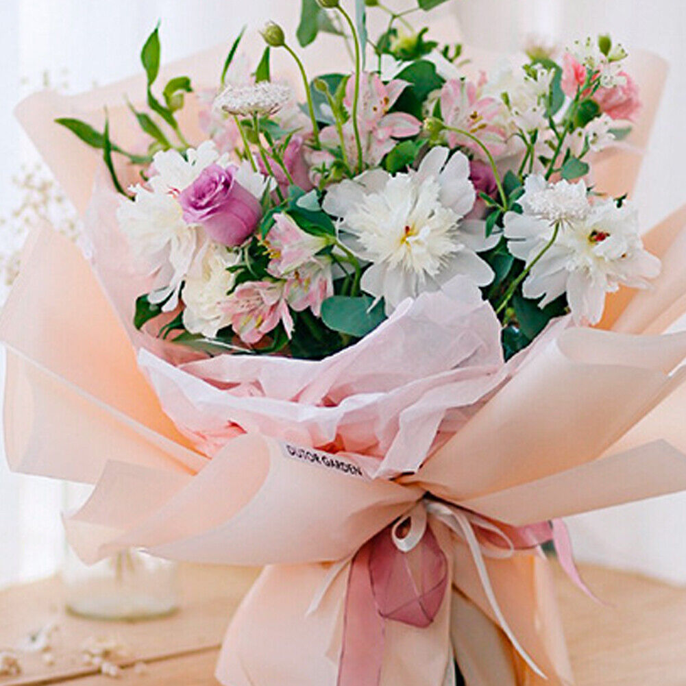 US 40-80 Sheets Flower Wrapping Paper Florist Art Wedding Bouquet Decor 19X19"