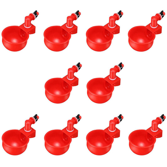 US 10-20 Pc Automatic Poultry Water Cups Drinker Chicken Duck Goose Turkey Quail